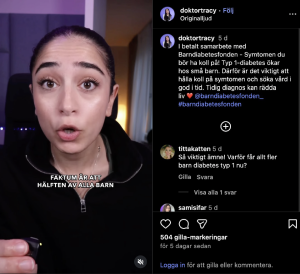 Doktor Tracy samarbete med Barndiabetesfonden OMA Agency